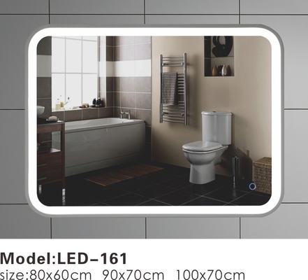 Luxury Illuminated Wall Mirrors For Bathroom Corner Arc Designed Multi Sizes