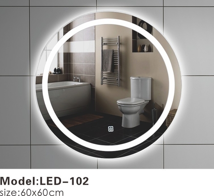 Electric Circular Bathroom Mirror With Sensor Lights Similar To Sun Contemporary