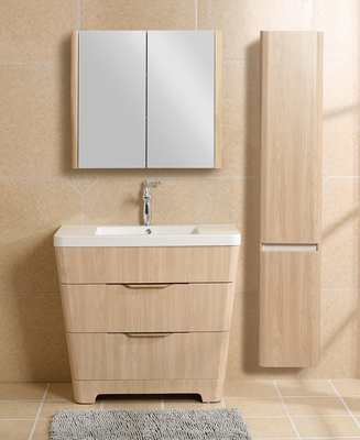 Home Hardware Premade Bathroom Vanities Conical Apearance Soft Hingers Multi Color Size