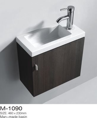 Vanité simples de salle de bains de Premade avec des dessus, petites vanité étroites de salle de bains