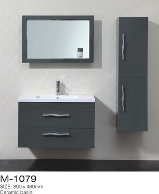 Vanité de salle de bains de Premade et ensembles blancs fixés au mur de Cabinet, Cabinet latéral de salle de bains