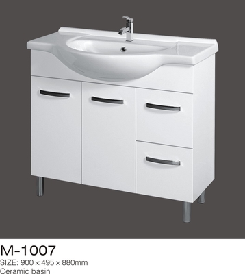 Concevez votre propre position simple blanche de dernier étage de vanité de porcelaine de vanité de Bath