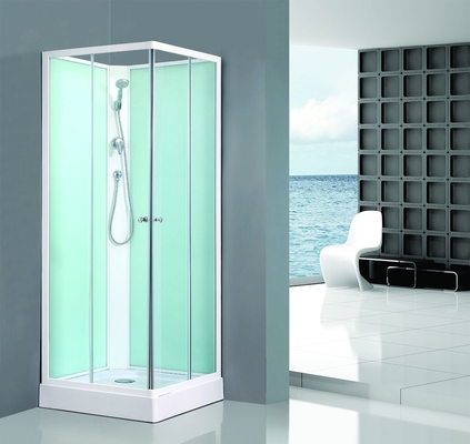 Salle de bains carrée toute la peinture moyenne de dos de blanc de panneau de PVC de clôtures en verre de douche