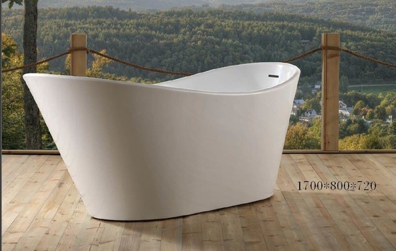 Salle de bains de baignoire debout libre de cylindre d'amarrage petite, baignoire de luxe de massage