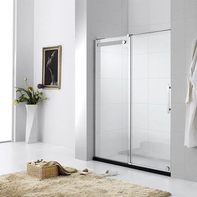 Les portes carrées de douche de verre trempé Frameless/ont encadré le matériel d'alliage d'aluminium